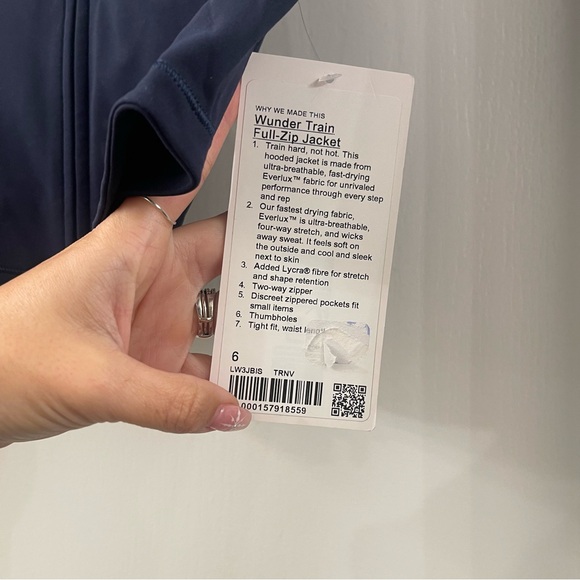 Lululemon Wunder Train Full Zip Jacket Navy - Picture 6 of 7